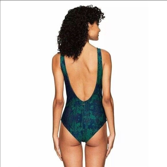 Volcom Stone Row x Georgia May Jagger Swimsuit S One Piece Green Blue - Picture 7 of 7